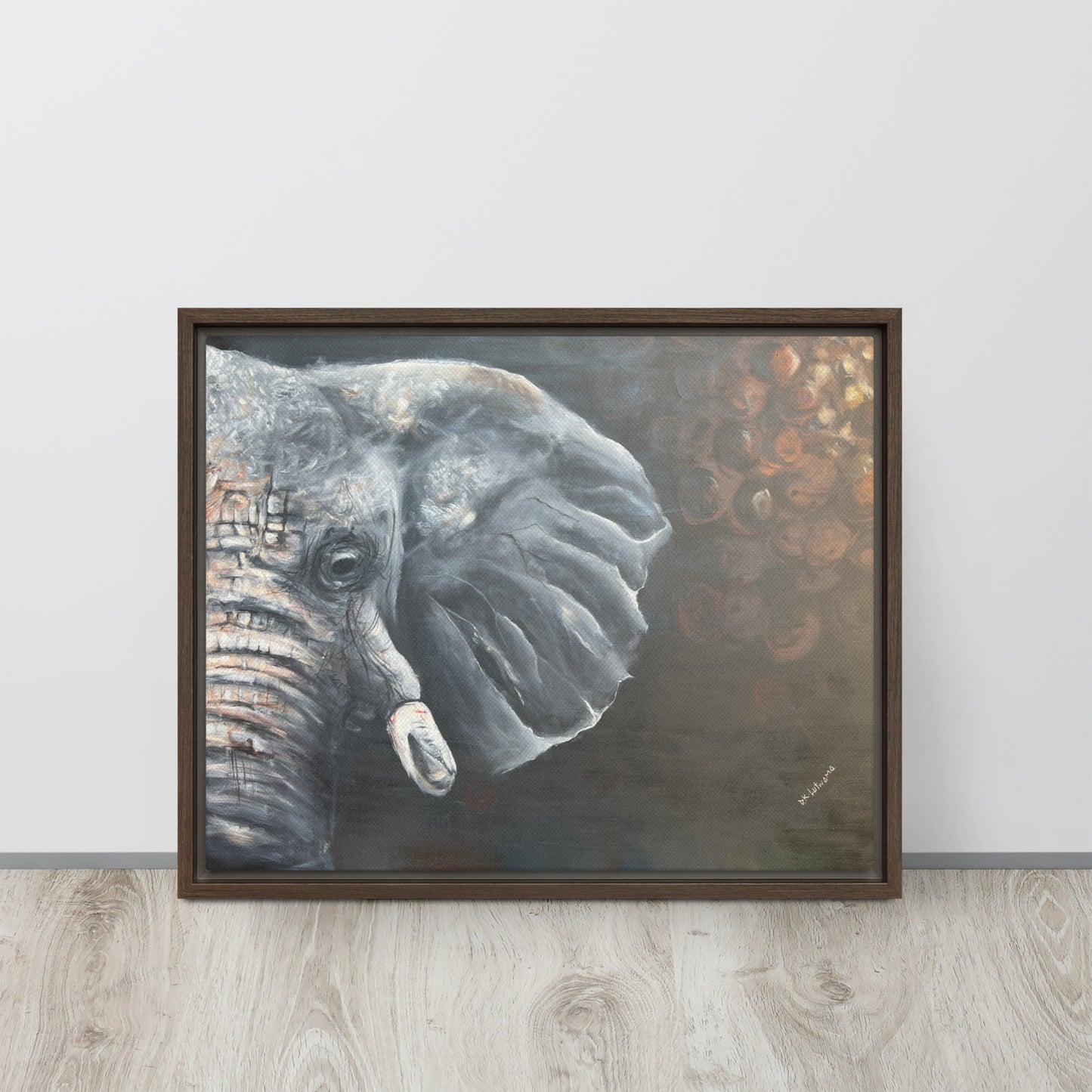 Elephant Framed Canvas | Elephant Framed | africanarthub