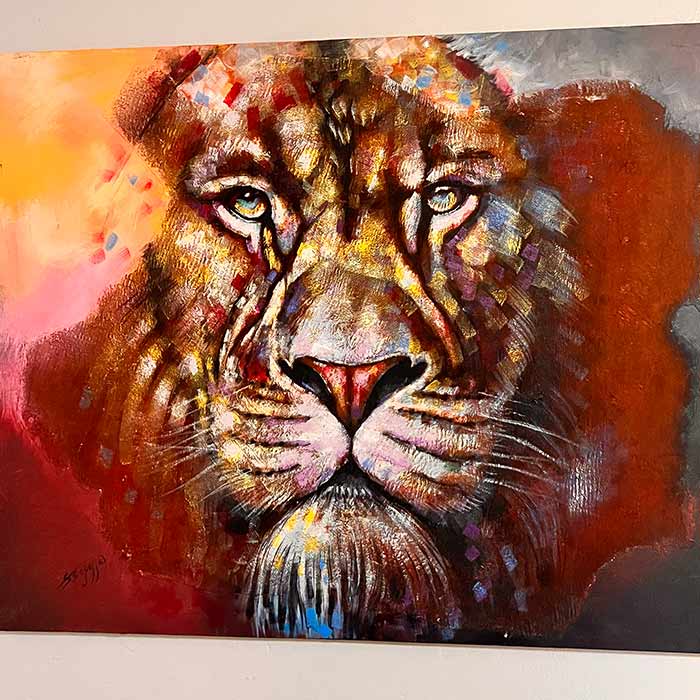 Lion Canvas Wall Art | Canvas Lion Print | africanarthub