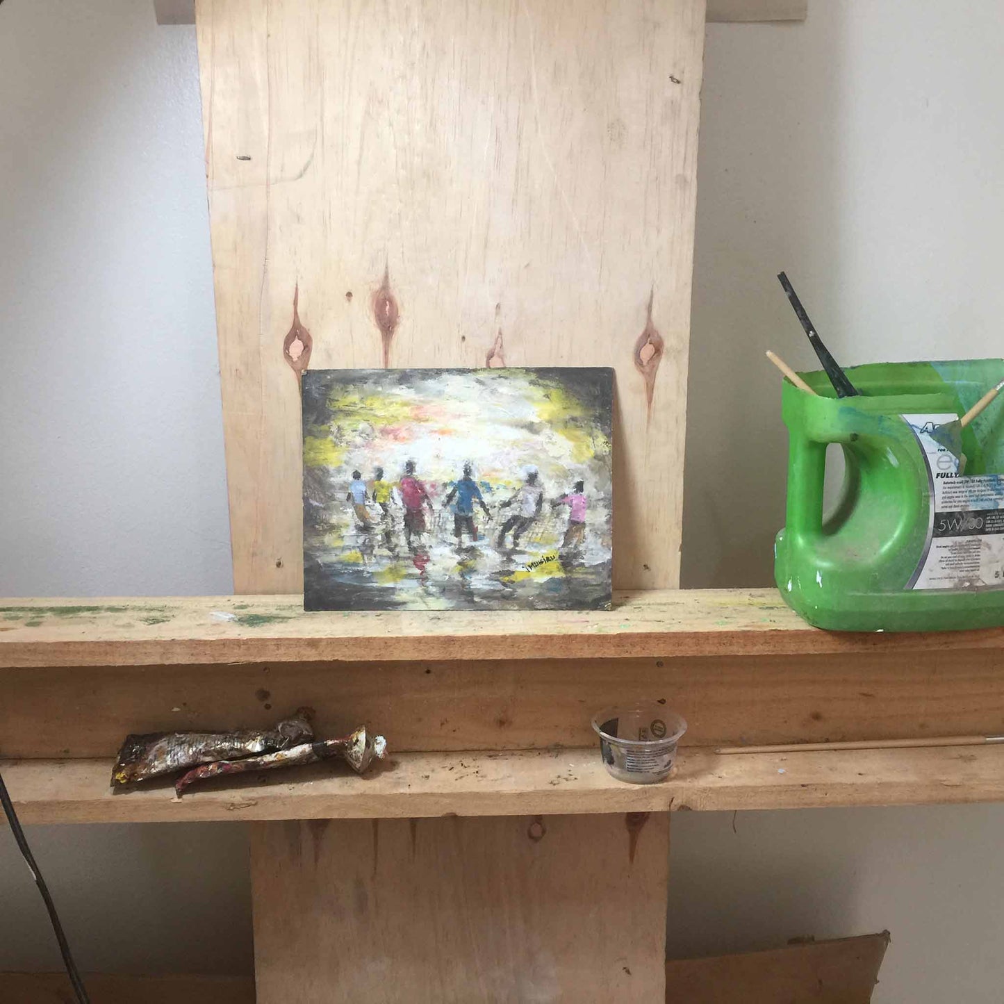 Drag Fishing Oil Painting | Drag Fishing Painting | africanarthub