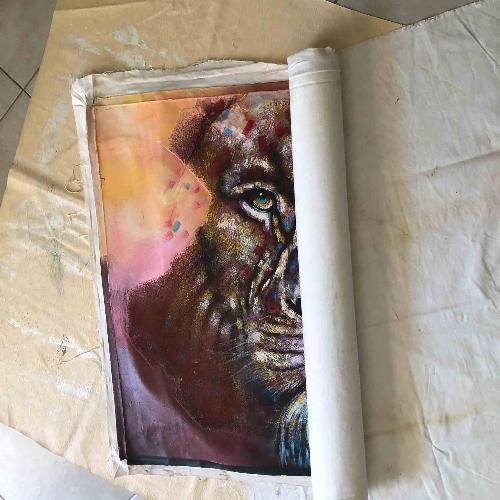 King of the Jungle Painting | Acrylic Painting Lion | africanarthub