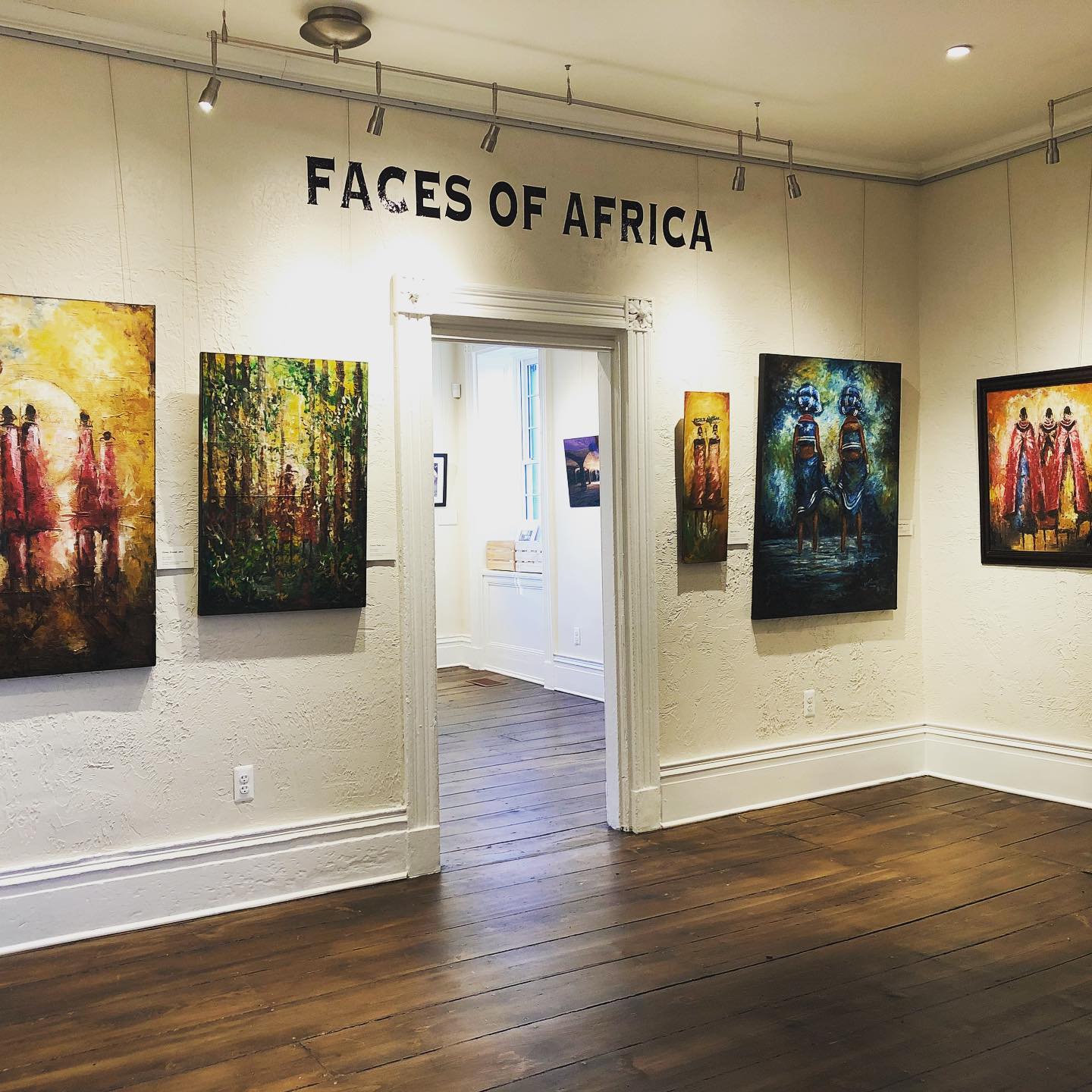 African art exhibition featuring Deo Lutwama original paintings