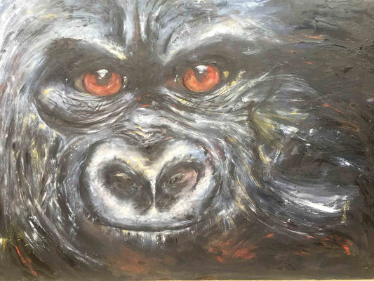 African mountain lowland Gorilla painting