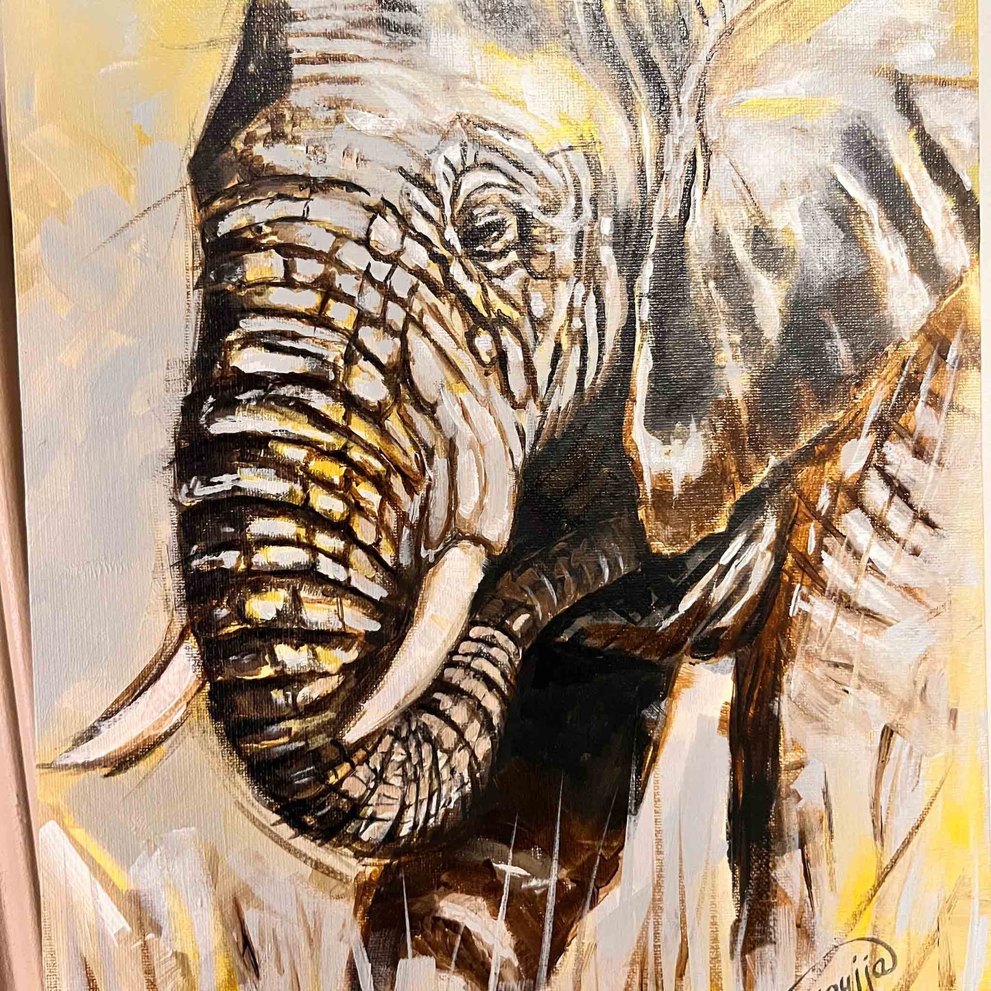 Acrylic painting of Elephant