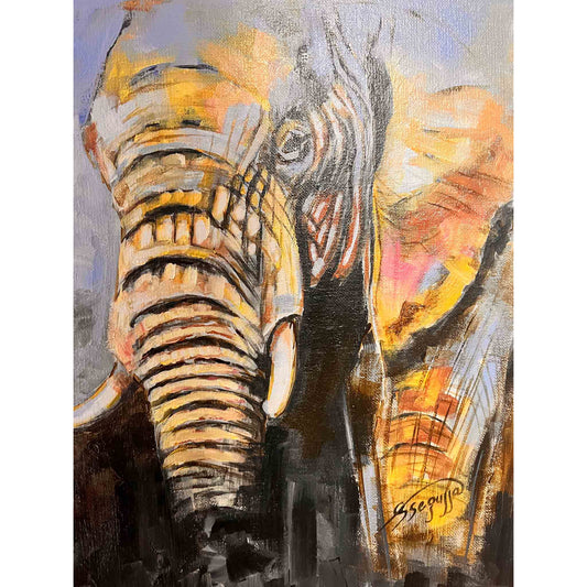 Elephant acrylic painting