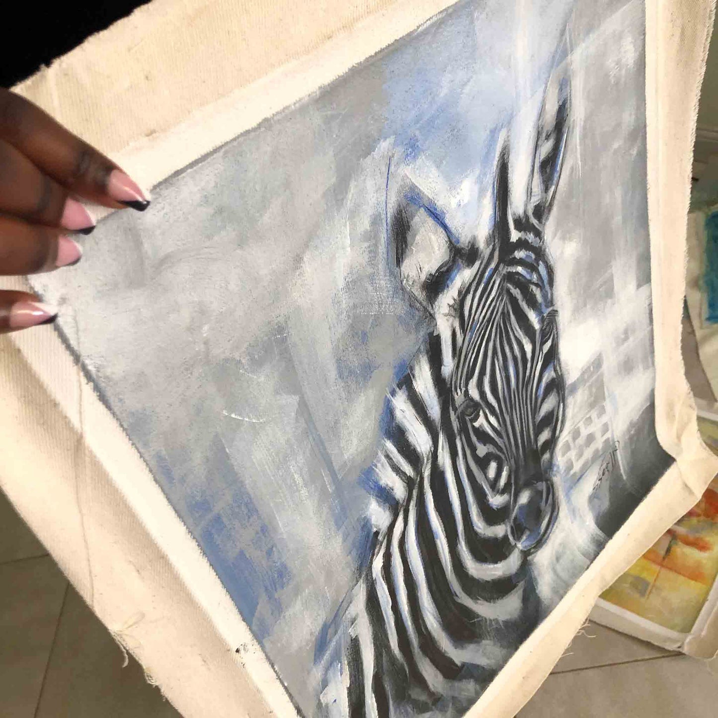 Zebra painting